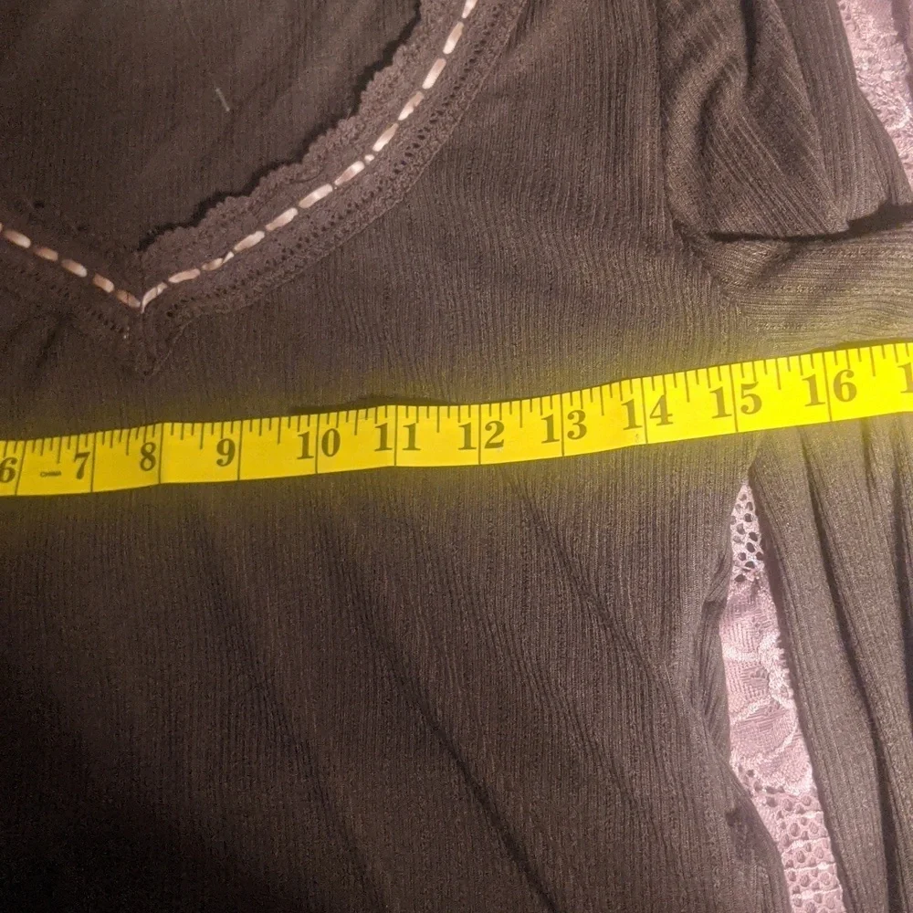 Free People NWOT Only You Top sz SML in Brown with Pink​ - Picture 8 of 13